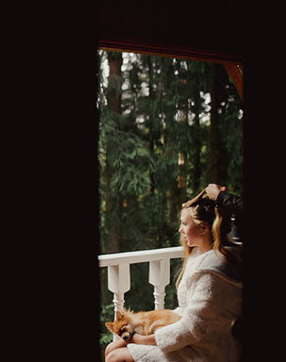 Свадьба в стиле эко-рустик, прическа невесты