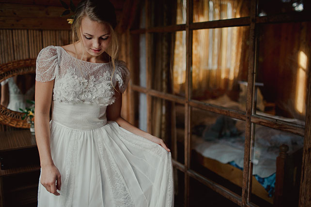 Свадьба в стиле эко-рустик, образ невесты