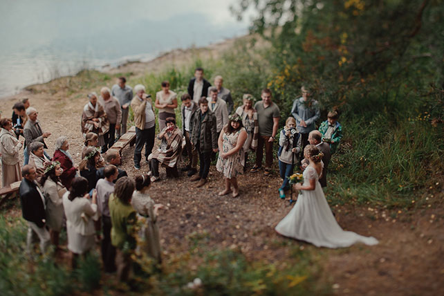 Свадьба в стиле эко-рустик, церемония