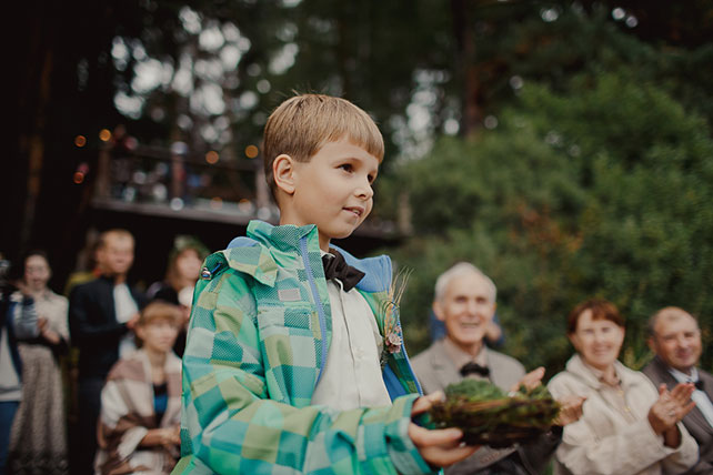 Свадьба в стиле эко-рустик, церемония