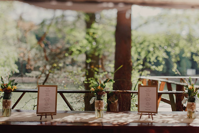 Свадьба в стиле эко-рустик, меню