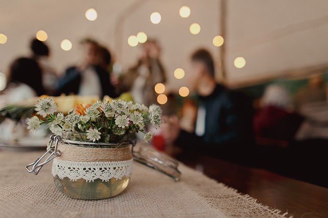 Свадьба в стиле эко-рустик, флористика