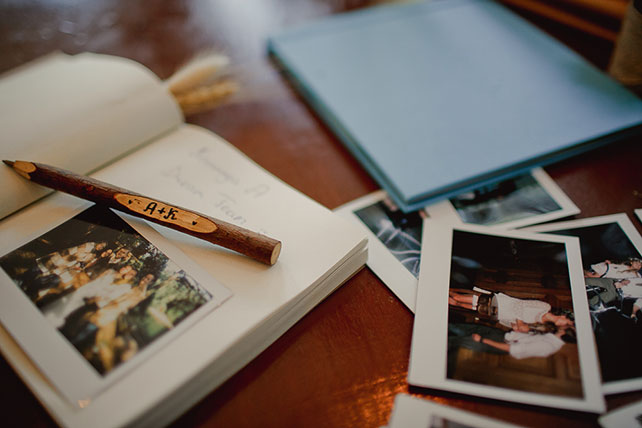 Свадьба в стиле эко-рустик, книга с фотопожеланиями