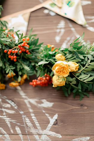 летняя свадьба в стиле рустик, декор места церемонии