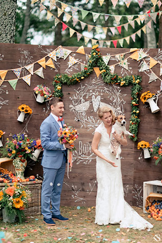 летняя свадьба в стиле рустик, церемония