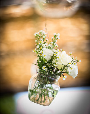 лимонная свадьба в Италии, баночки в декоре свадьбы