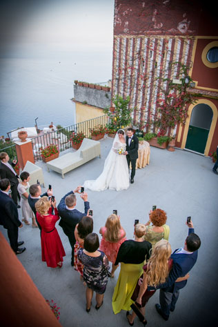 лимонная свадьба в Италии, гости на свадьбе