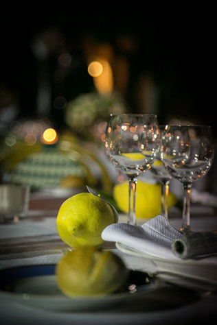 лимонная свадьба в Италии, лимоны в декоре свадьбы