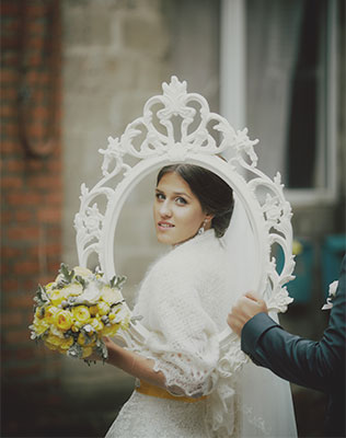 лимонно-жёлтая свадьба, образ невесты