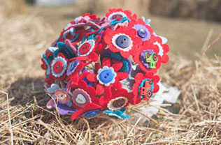 хендмейд свадьба Лизы и Фреда, букет невесты