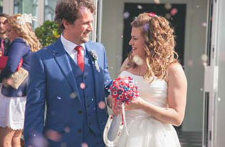 хендмейд свадьба Лизы и Фреда, жених и невеста