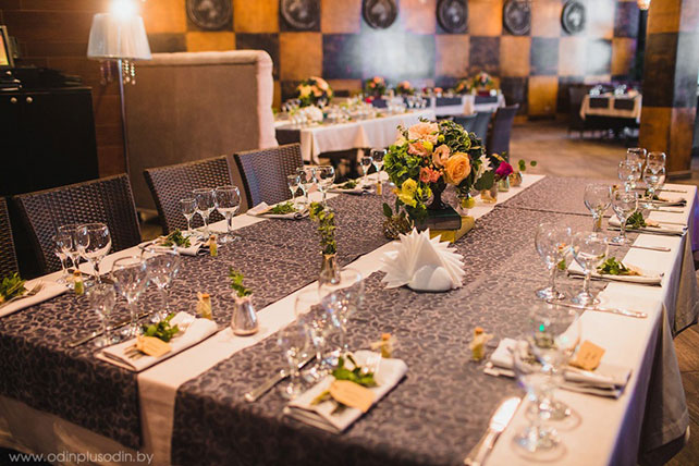 современная классика «Магия чисел», декор столов