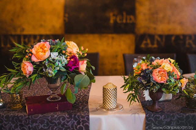 современная классика «Магия чисел», декор столов