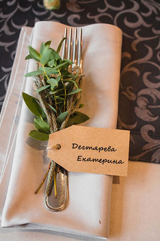 современная классика «Магия чисел», рассадочные карточки в стиле рустик