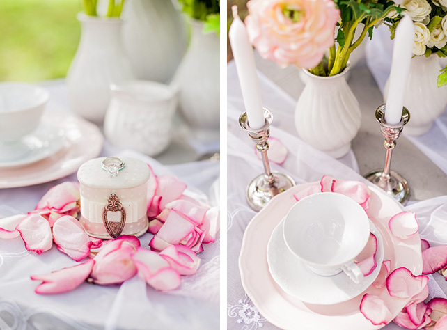 декор стола лепестками пионов, Максим и Дарья: нежная свадьба в розовом цвете