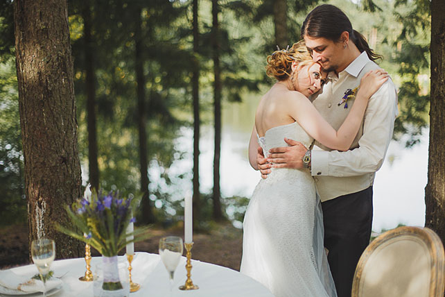 лавандовая свадьба, жених и невеста