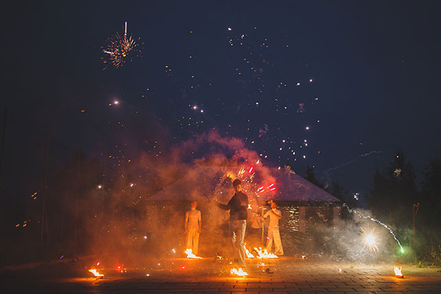 лавандовая свадьба, фаер-шоу