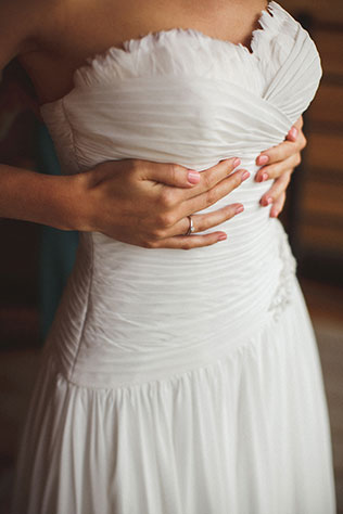 Милая летняя свадьба, платье невесты