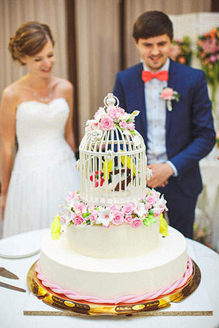 Милая летняя свадьба, свадебный торт