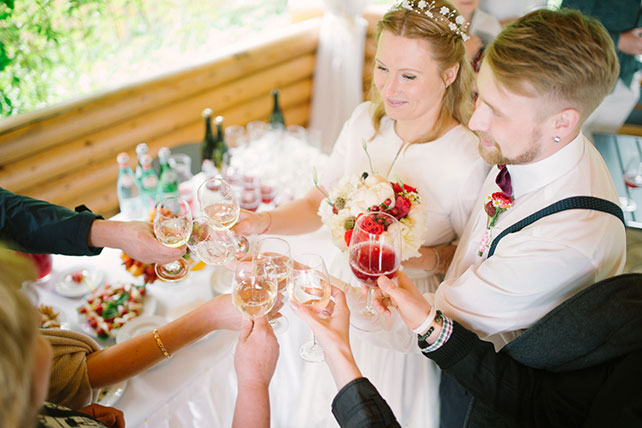 свадьба в стиле рустик, фуршет