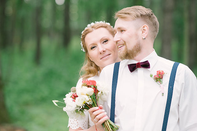 свадьба в стиле рустик, жених и невеста