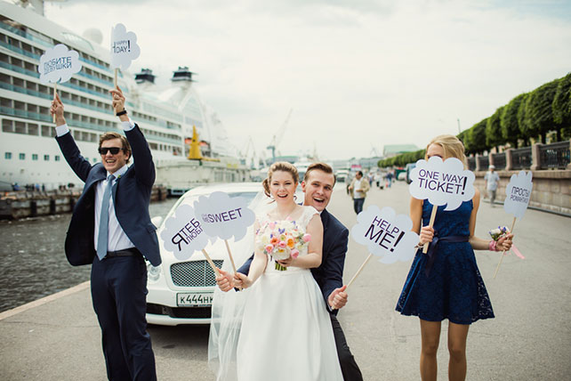 морская свадьба, фотосессия
