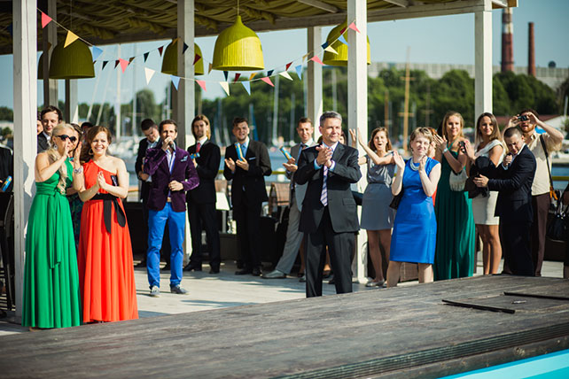 морская свадьба, гости на свадьбе