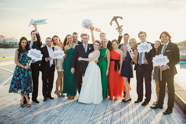 морская свадьба, гости на свадьбе