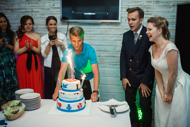 морская свадьба, свадебный торт