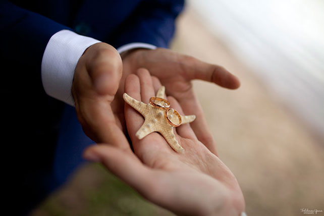 морская свадьба, кольца