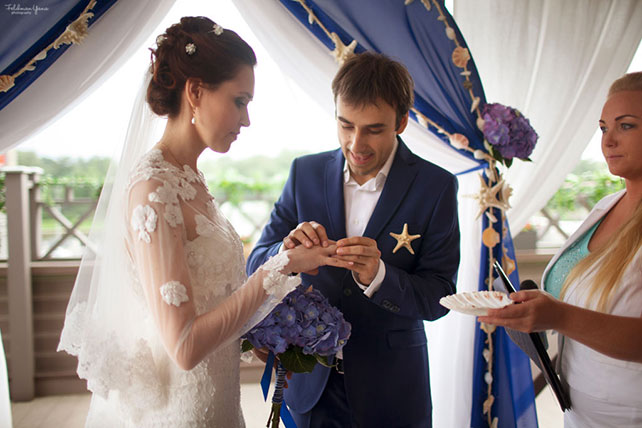 морская свадьба, церемония