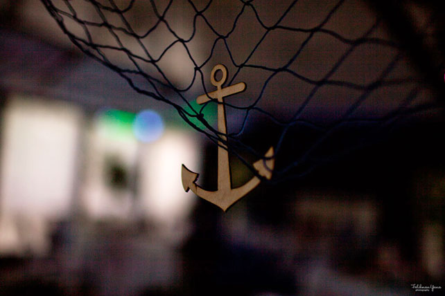 морская свадьба, декор зала в морском стиле