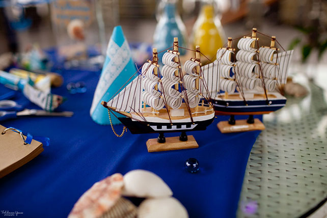 морская свадьба, стол для пожеланий гостей в морском стиле