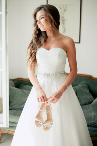 морская свадьба в Ницце, образ невесты