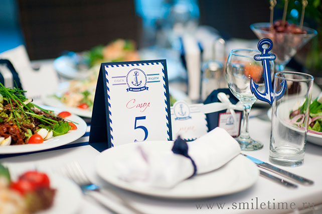 морская свадьба, номер стола