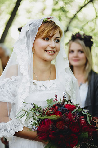 Музыкальная свадьба в стиле бохо, образ невесты