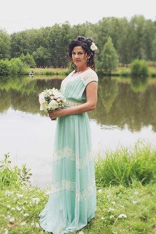 мятная свадьба, образ невесты