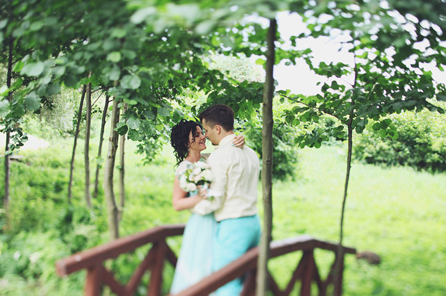 мятная свадьба, жених и невеста