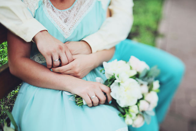 мятная свадьба, жених и невеста