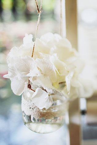 мятная свадьба, гортензия в декоре