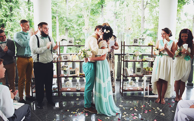 мятная свадьба, церемония