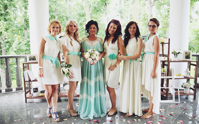 мятная свадьба, подружки невесты