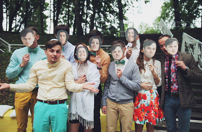 мятная свадьба, таблички для фотосессии с лицами