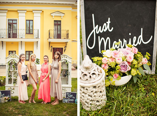 Очаровательная мятно-розовая свадьба Игоря и Анны, декор места торжества