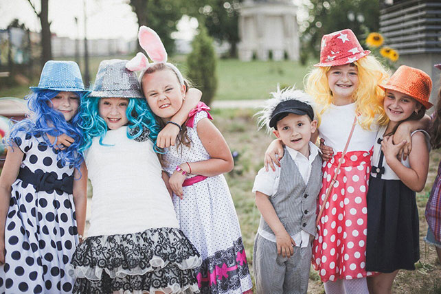 Очаровательная мятно-розовая свадьба Игоря и Анны, дети на свадьбе