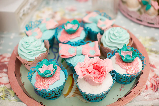 Очаровательная мятно-розовая свадьба Игоря и Анны, сладкий стол