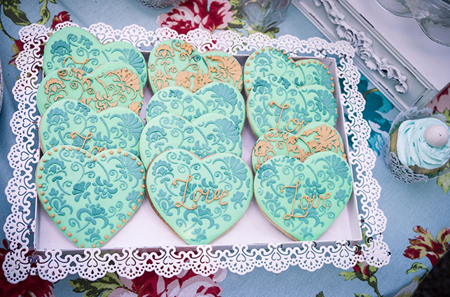 мятно-золотая свадьба, сладкий стол