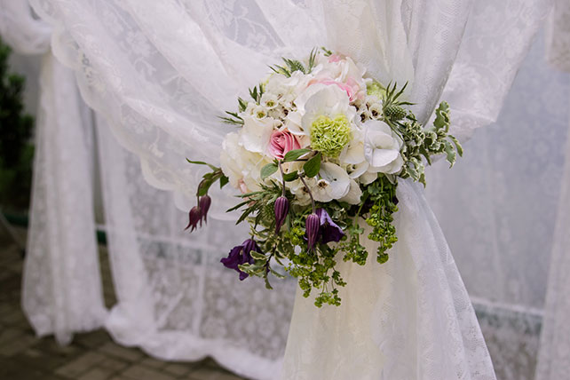 мятно-золотая свадьба, свадебная арка