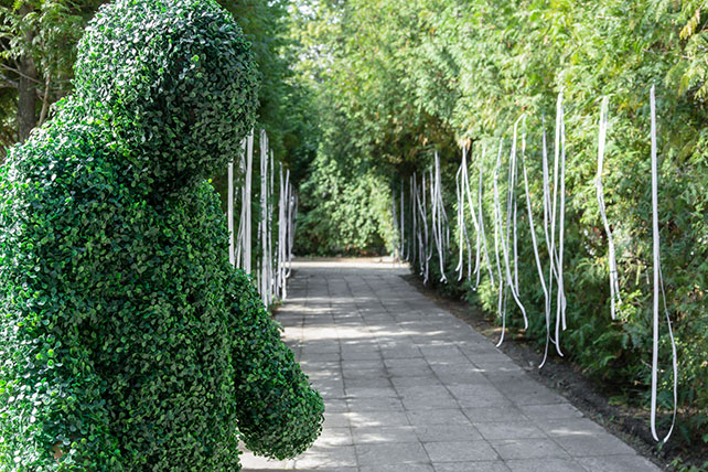 мятно-золотая свадьба, декор церемонии