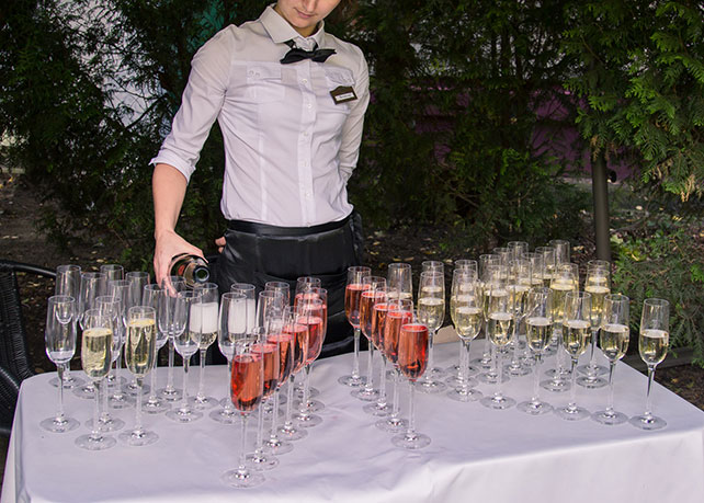 мятно-золотая свадьба, фуршет